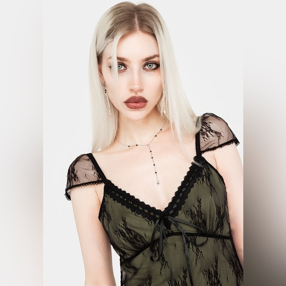 Disturbia Gladioli Stretch Lace Midi Dress Size US 16 / UK 20 - Picture 4 of 8